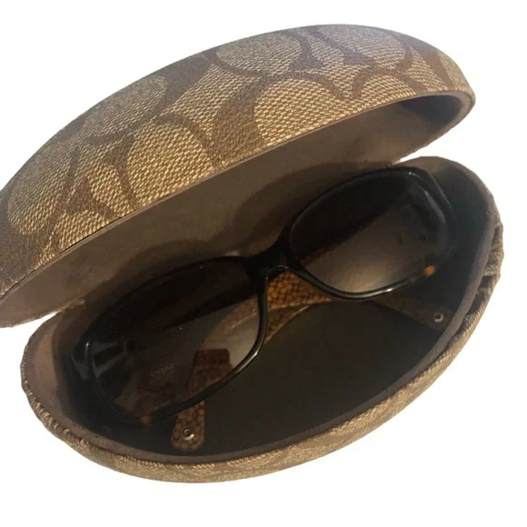 Coach Gold and Brown Sunglasses Case Coach Women main image 3